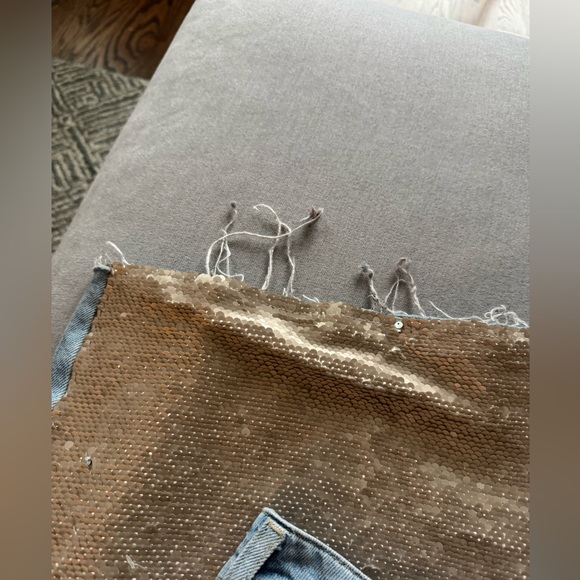 NWT Anthropologie Pilcro Sequin High-Rise Wide-Leg Skater Jeans - Picture 7 of 9